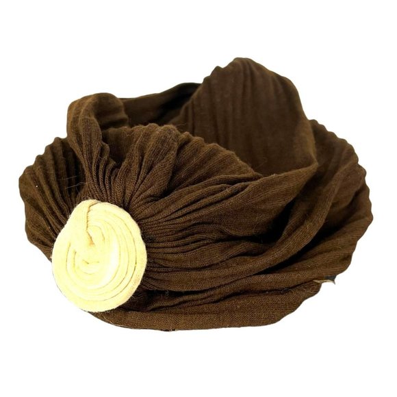 Vintage Loomcraft Empire Washable Silk Brown Turban Hat main image 5